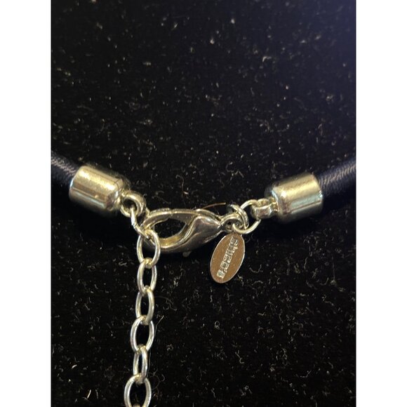 Chicos Statement Necklace With Black Cord & Multicolor Disc Beads - Picture 6 of 7